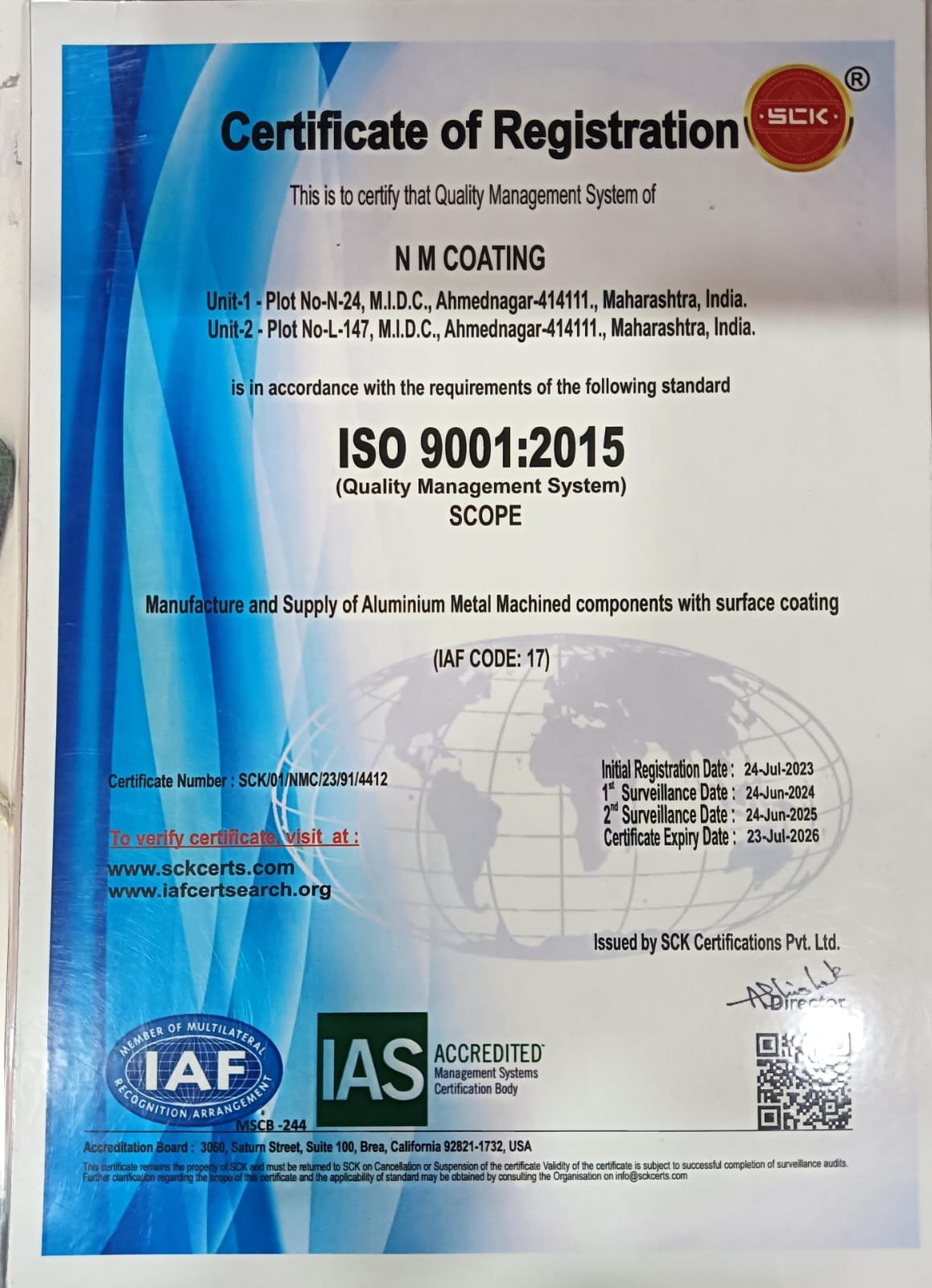 ISO 9001:2015 Certification